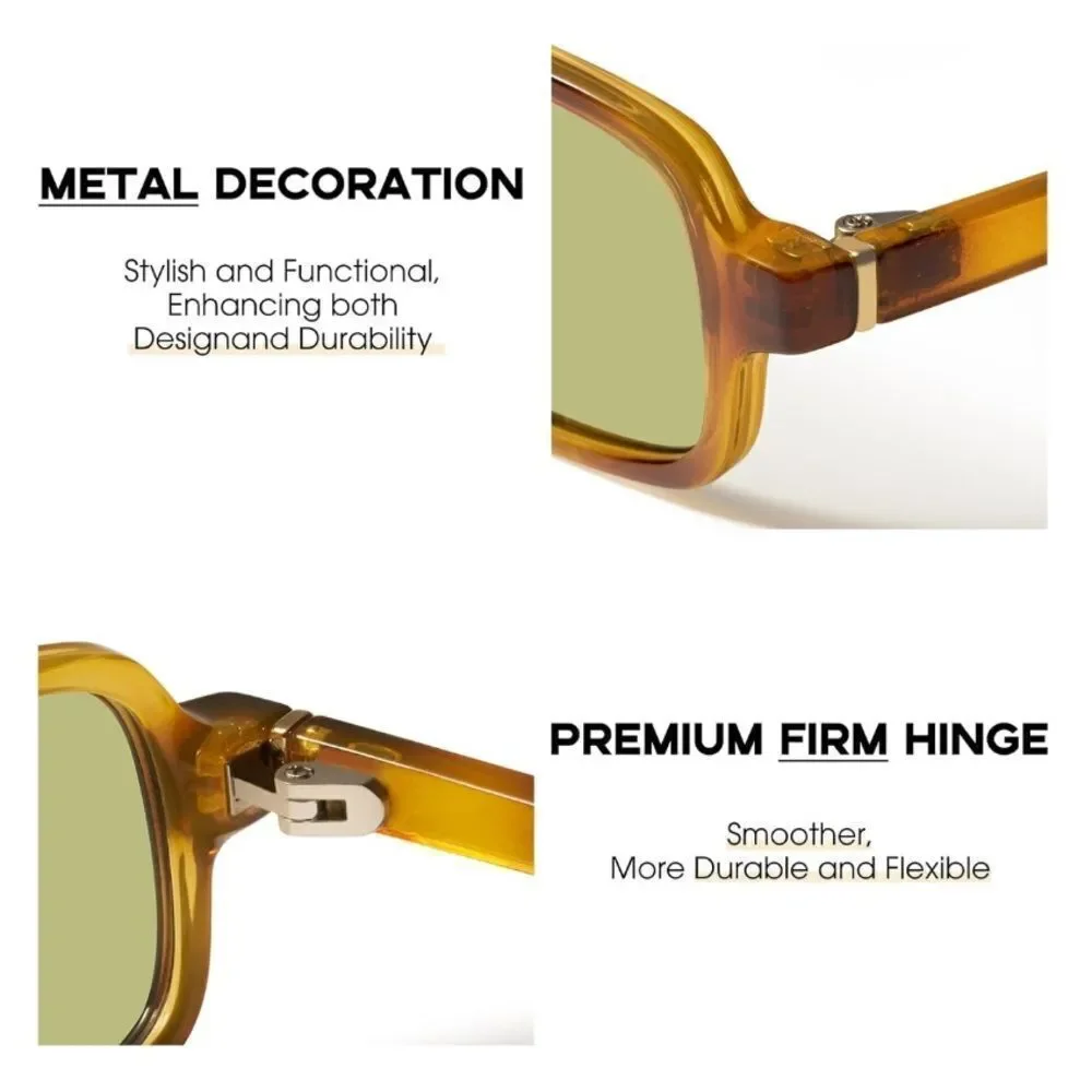 Trendy rectangular sunglasses